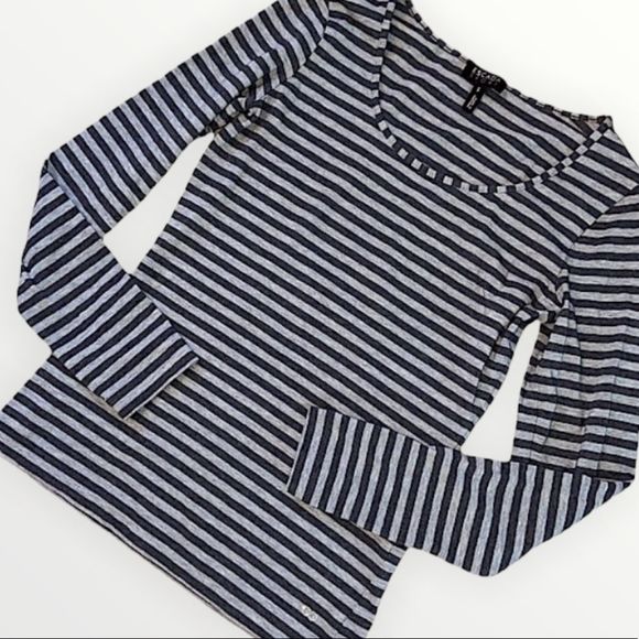 ESCADA Sport Striped Cotton Long Sleeve T-Shirt - Picture 1 of 9